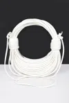 Fashnzfab Faux Leather Rope Hobo Bag In White