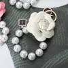 Fashnzfab Faux Leather Rose Chunky Pearl Beaded Link Keychain / Bag Charm In Multi