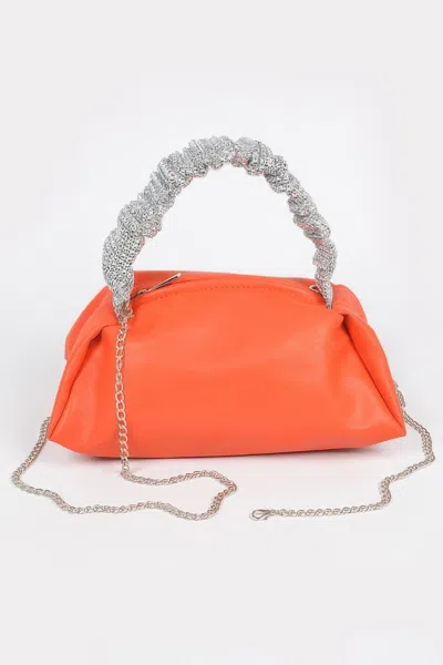 Fashnzfab Faux Leather Shoulder Bag In Orange