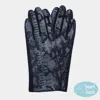 Fashnzfab Faux Leather Snake Skin Pattern Smart Touch Gloves In Black