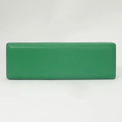 Fashnzfab Faux Leather Structured Long Clutch Bag In Green