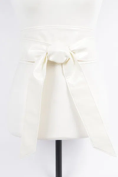 Fashnzfab Faux Leather Tie Up Belt In Pink