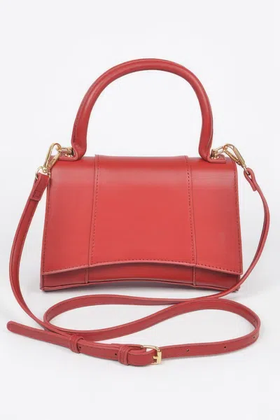 Fashnzfab Faux Leather Top Handle Bag In White