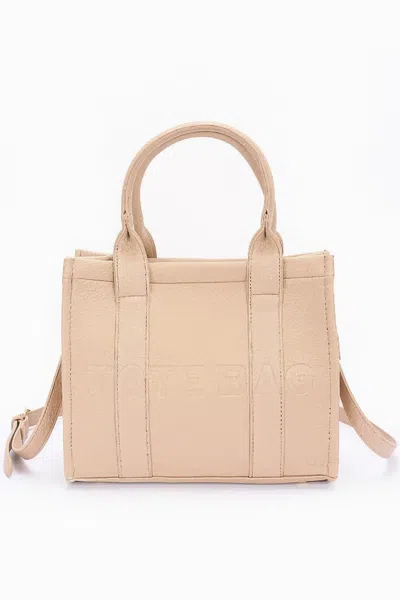 Fashnzfab Faux Leather Tote Bag In Brown