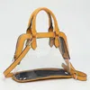 Fashnzfab Faux Leather Trim Transparent Structured Top Handle Handbag / Crossbody Bag In Multi