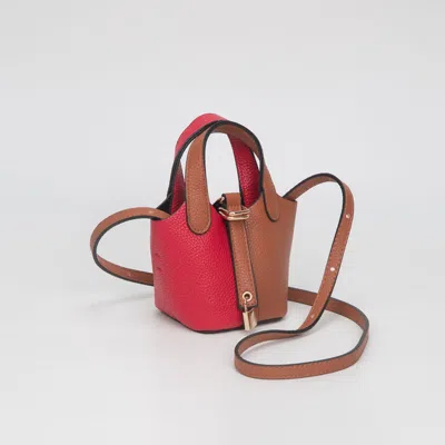 Fashnzfab Faux Leather Two Tone Mini Crossbody Bucket Bag In Multi