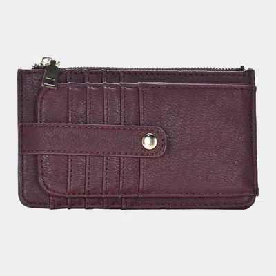 Fashnzfab Faux Leather Wallet In Brown