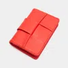Fashnzfab Faux Leather Weave Card Holder Wallet In Orange