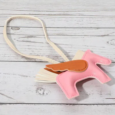 Fashnzfab Faux Leather Winged Horse Bag Charm In Multi