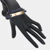 Fashnzfab Faux Leather Wrap Bracelet Navy In Blue