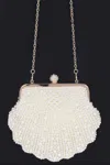 Fashnzfab Faux Pearl Party Clutch In Multi