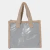 Fashnzfab Faux Pebble Leather Box Hand Bag / Crossbody Bag In Gray