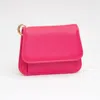 Fashnzfab Faux Pebble Leather Compact Card Wallet Bag Charm In Pink