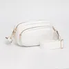 Fashnzfab Faux Pebbled Leather Structured Crossbody Bag In White