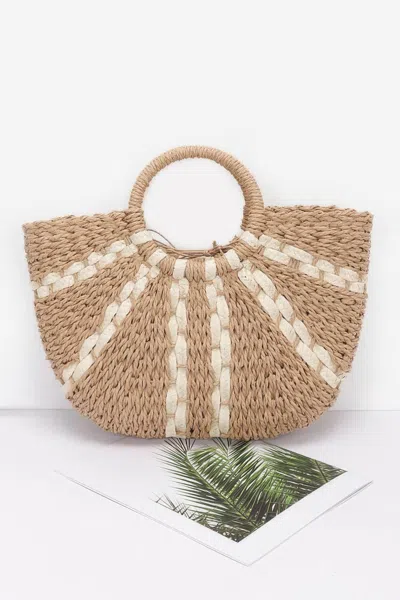 Fashnzfab Faux Straw Tote Bag In Multi