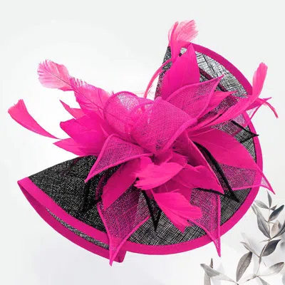 Fashnzfab Feather Mesh Fascinator / Headband In Multi