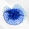 Fashnzfab Feather Mesh Flower Fascinator / Headband In Brown