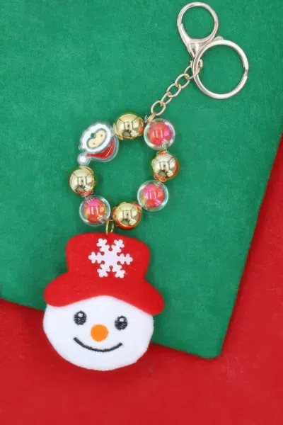 Fashnzfab Festive Frosty Christmas Keychain For Keys & Bags In Multi