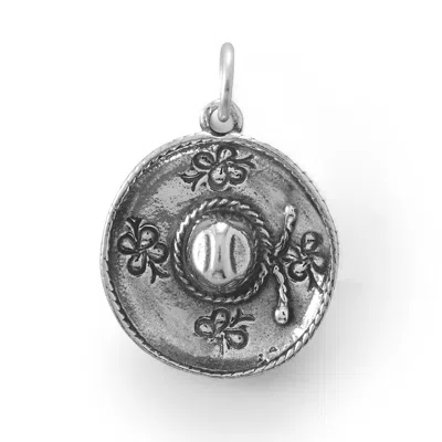 Fashnzfab Fiesta! Oxidized 3d Floral Sombrero Charm In Red