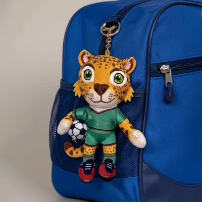 Fashnzfab Fifa World Cup 2026 Soccer Mexico Leopard Character Plush Doll Keychain Bag Charm In Multi