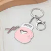 Fashnzfab Fight Message Boxing Glove Awareness Pink Ribbon Dangle Keychain / Bag Charm In Multi