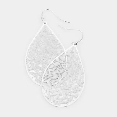 Fashnzfab Filigree Brass Metal Teardrop Dangle Earrings In Multi