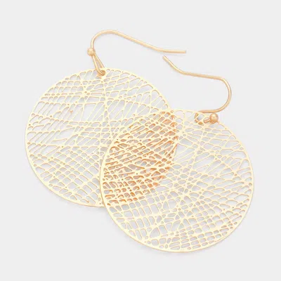Fashnzfab Filigree Metal Disc Dangle Earrings In Multi