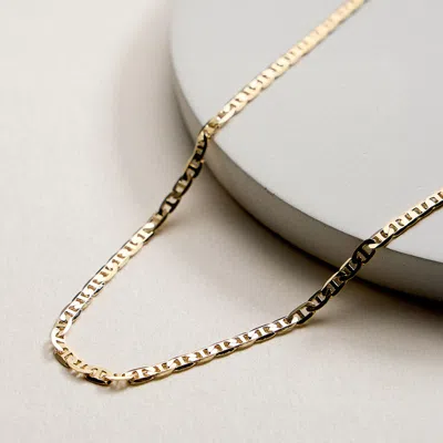 Fashnzfab Filled Marine Chain Necklace In Gold