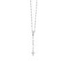 Fashnzfab Fine Rosary Chain And Bead Necklace In Sterling Silver In Multi