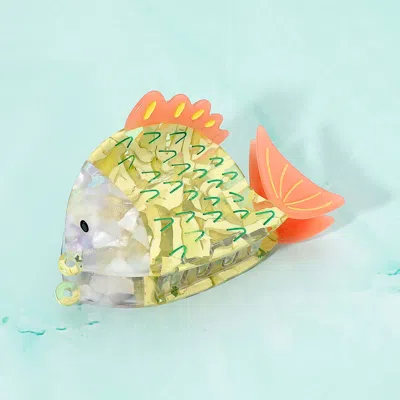 Fashnzfab Fish Hair Claw Clip In Yellow