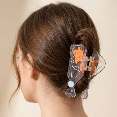 Fashnzfab Fish In A Bag Hair Claw Clip In Multi