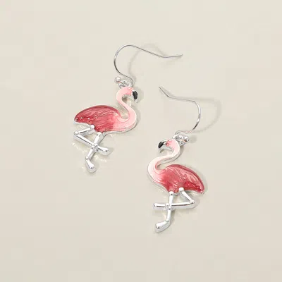 Fashnzfab Flamingo Charm Drop Dangle Earrings In Multi
