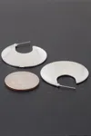 Fashnzfab Flared Clam Shell Hoop Earrings In Metallic