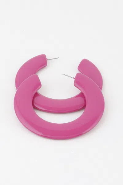 Fashnzfab Flat Solid Hoop Earrings In Neutral