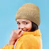 Fashnzfab Fleece Lining Rhinestone Embellished Beanie Hat In Multi