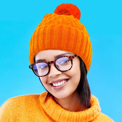 Fashnzfab Fleece Lining Solid Knit Faux Fur Pom Pom Beanie Hat In Yellow