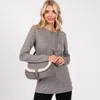Fashnzfab Fleece Trimmed Solid Crossbody Bag In Gray