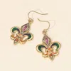 Fashnzfab Fleur De Lis Charm Drop Dangle Earrings In Multi