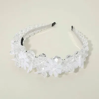 Fashnzfab Floral Beaded Statement Headband In Multi