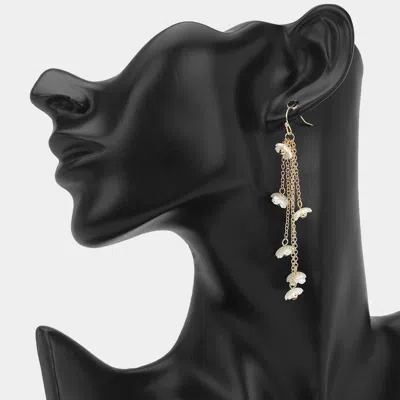 Fashnzfab Floral Charm Layered Chain Drop Earrings In Multi