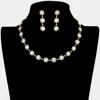Fashnzfab Floral Crystal Rhinestone Collar Necklace In Multi