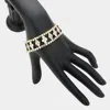 Fashnzfab Floral Crystal Rhinestone Evening Bracelet Ab, Gold In Multi