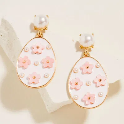 Fashnzfab Floral Easter Egg Drop Dangle Earrings In Multi