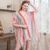 Fashnzfab Floral Patterned Cover Up Kimono Poncho In Pink