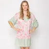 Fashnzfab Floral Print Cover Up Poncho In Multi