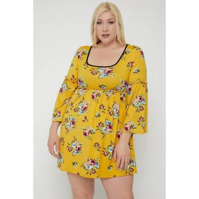 Fashnzfab Floral Print Dress In Multi