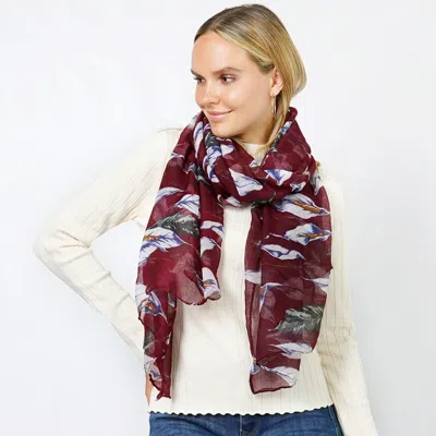 Fashnzfab Floral Print Oblong Scarf In White