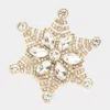 Fashnzfab Floral Snowflake Pin Brooch In Gold