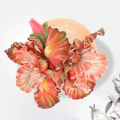 Fashnzfab Floral Statement Fascinator Hair Clip Headband In Pink