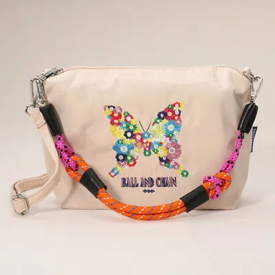 Fashnzfab Flower Butterfly Embroidered Character Shoulder Bag In Multi